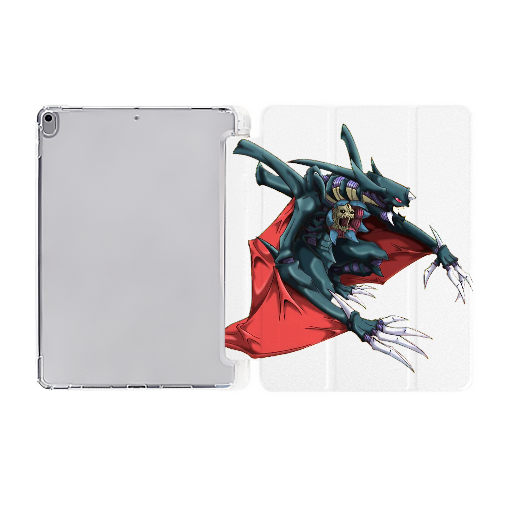 （画像用） 遊☆戯☆王 Yu-Gi-Oh! IPad ケース ペン収納付き 三つ折りスタンド PUレザー×シリコン 対応機種9.5/10.5/10.9インチ